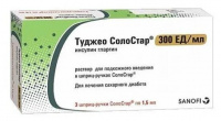 Туджео СолоСтар р-р п/к введ 300 ЕД/мл картридж в шприц-ручке СолоСтар 1,5 мл х3