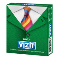 VIZIT ПРЕЗЕРВАТИВ COLOR ЦВЕТНЫЕ АРОМАТИЗИРОВАННЫЕ N3