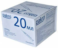 ШПРИЦ 20МЛ 3-Х КОМПОНЕНТНЫЙ C ИГЛОЙ 0,8X40 N50/PAKROMEDICAL/