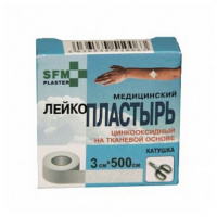 ЛЕЙКОПЛАСТЫРЬ SFM-PLASTER МЕДИЦИНСКИЙ ФИКСИРУЮЩИЙ ТКАНЕВЫЙ 3X500СМ