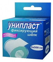 ЛЕЙКОПЛАСТЫРЬ УНИПЛАСТ ФИКСИРУЮЩИЙ ШЕЛК 5Х500СМ