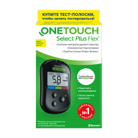 Глюкометр One Touch Select Plus Flex (+ручка д/прок и ланцеты х10) х1