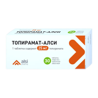 Топирамат-АЛСИ табл п/о плен 25 мг х30