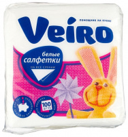 Салфетки ВЕЙРО 24 см (100 шт) Белые