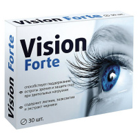 VISION FORTE КОМПЛЕКС С ЛЮТЕИНОМ ЗЕАКСАНТИНОМ И ЭКСТРАКТОМ ЧЕРНИКИ N30 ТАБЛ П/О МАССОЙ 515МГ