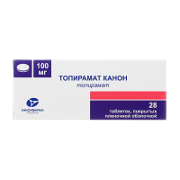 ТОПИРАМАТ КАНОН 100 МГ N28 ТАБЛ П/ПЛЕН/ОБОЛОЧ