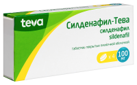 Силденафил-Тева таб. п.п.о. 100мг N4