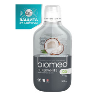 BIOMED КОМПЛЕКСНЫЙ НАТУРАЛЬНЫЙ ОПОЛАСКИВАТЕЛЬ ДЛЯ ПОЛОСТИ РТА ОТБЕЛИВАНИЕ С КОКОСОМ 500МЛ