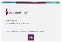 Эстеретта таб. п.п.о. 3мг+15мг N28