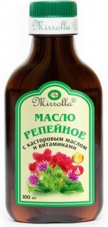 Масло репейное Мирролла касторовое масло-витамины 100мл