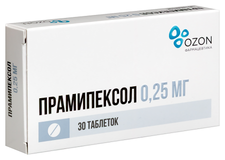 Прамипексол табл 0,25 мг х30