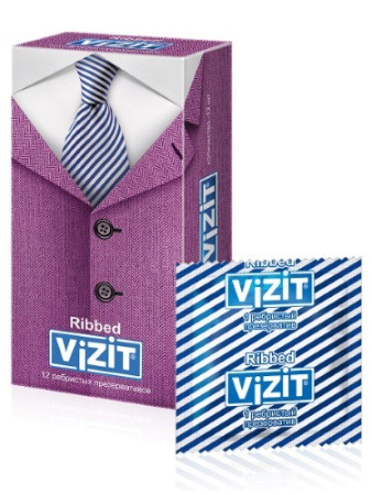 VIZIT ПРЕЗЕРВАТИВ RIBBED РЕБРИСТЫЕ N12