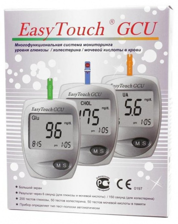 АНАЛИЗАТОР EASY TOUCH ДЛЯ САМОКОНТРОЛЯ УРОВНЯ ГЛЮКОЗЫ, ХОЛЕСТЕРИНА И МОЧЕВОЙ КИСЛОТЫ В КРОВИ