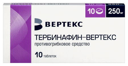 Тербинафин-ВЕРТЕКС таб. 250мг №10