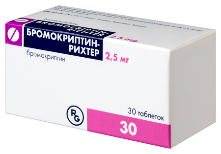 БРОМОКРИПТИН-РИХТЕР 2,5 МГ N30 ТАБЛ