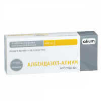 АЛБЕНДАЗОЛ-АЛИУМ 400 МГ N3 ТАБЛ П/ПЛЕН/ОБОЛОЧ