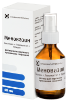 Меновазин р-р д/наруж прим (спирт) фл с расп 40 мл х1