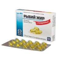 РЫБИЙ ЖИР ОЧИЩЕННЫЙ 700МГ N30 КАПС