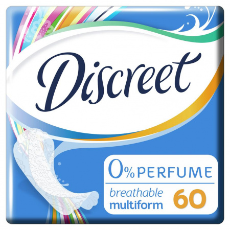 DISCREET AIR MULTIFORM ЕЖЕДНЕВНЫЕ ГИГИЕНИЧЕСКИЕ ПРОКЛАДКИ N60