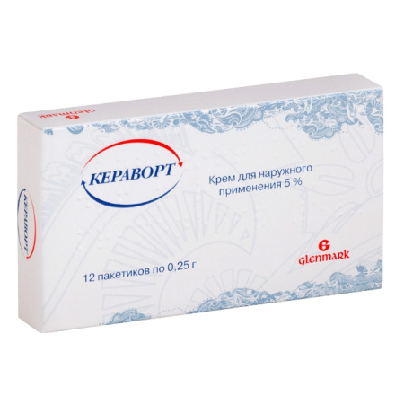Кераворт 5% 0,25г №12 пак. крем