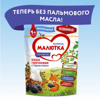 МАЛЮТКА КАША МОЛОЧНАЯ ГРЕЧНЕВАЯ С ЧЕРНОСЛИВОМ 220,0