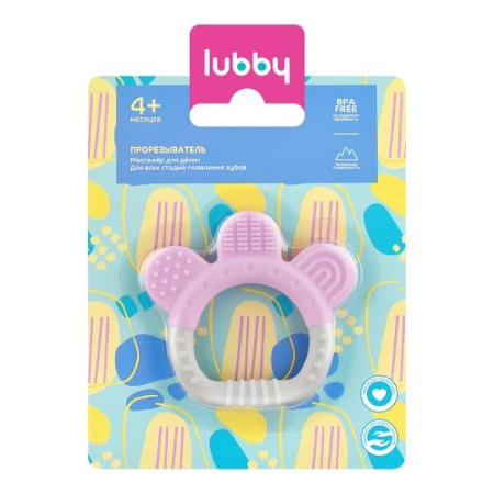 LUBBY ПРОРЕЗЫВАТЕЛЬ С УШКАМИ 4+ /16034