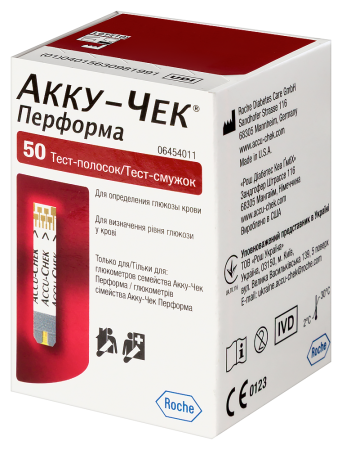 Тест-полоски д/опр. глюкозы Accu-Chek Performa №50