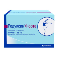 Редуксин Форте таб. п/п/о 850мг+15мг №90
