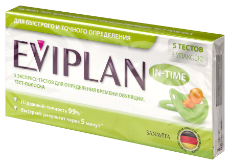 Тест на овуляцию Eviplan IN-TIME х5