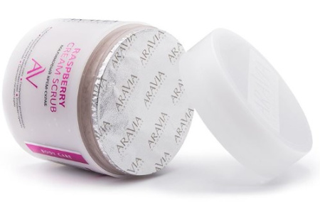 ARAVIA LABORATORIES МАЛИНОВЫЙ КРЕМ-СКРАБ ДЛЯ ТЕЛА RASPBERRY CREAM SCRUB 300МЛ