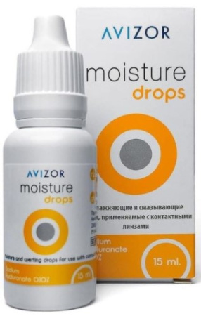 AVIZOR MOISTURE DROPS КАПЛИ ДЛЯ ЛИНЗ 15МЛ