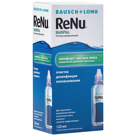 RENU MULTIPLUS УНИВЕРСАЛЬНЫЙ РАСТВОР ДЛЯ ЛИНЗ 120МЛ
