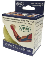ЛЕНТА КИНЕЗИОЛОГИЧЕСКАЯ SFM-PLASTER НА ХЛОПКОВОЙ ОСНОВЕ В РУЛОНЕ 5Х500СМ N1/ЖЕЛТЫЙ/КИНЕЗИО ТЕЙП