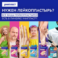 ПЛАСТЫРЬ УНИПЛАСТ бактер НАБОР Детский Человек Паук N12