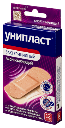 Пластырь бактерицидный Унипласт амортизир N12