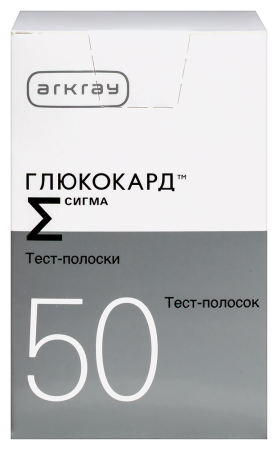 ТЕСТ-ПОЛОСКИ ГЛЮКОКАРД СИГМА N50