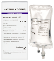 НАТРИЯ ХЛОРИД 0,9% 400МЛ N1 КОНТЕЙНЕР Р-Р Д/ИНФ /КРАСФАРМА