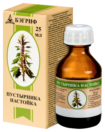ПУСТЫРНИКА НАСТОЙКА 25МЛ ФЛАК Н-КА ИНД/УП /БЭГРИФ