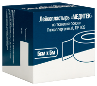 ЛЕЙКОПЛАСТЫРЬ МЕДИТЕК НА ТКАНЕВОЙ ОСНОВЕ ЛР 005 5Х500СМ