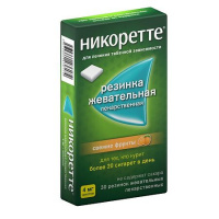 Никоретте рез.жеват.лек. свежие фрукты 4мг №30