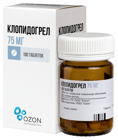 Клопидогрел таб. п.п.о. 75мг N100
