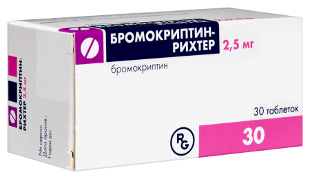 БРОМОКРИПТИН-РИХТЕР 2,5 МГ N30 ТАБЛ