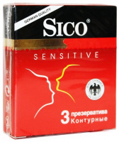 SICO ПРЕЗЕРВАТИВ SENSITIVE КОНТУРНЫЕ N3