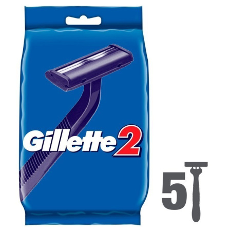 GILLETTE 2 БРИТВЫ ОДНОРАЗОВЫЕ N4+1 /АКЦИЯ за 1 шт./