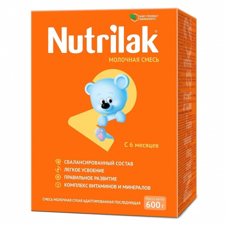 NUTRILAK 2 СМЕСЬ СУХАЯ МОЛОЧНАЯ АДАПТИРОВАННАЯ 600,0