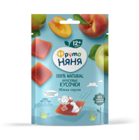 ФРУТОНЯНЯ ФРУКТОВЫЕ КУСОЧКИ ИЗ ЯБЛОК И ПЕРСИКОВ 53,0