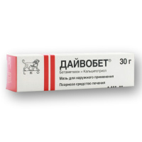 Дайвобет мазь д/наруж прим 500 мкг/г +50 мкг/г туба 30 г х1