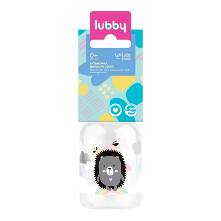 LUBBY БУТЫЛОЧКА СИЛИКОНОВАЯ СОСКА 125МЛ 0+/12023