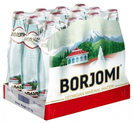 Вода минеральная (Боржоми газ.  0,5 л стекло)