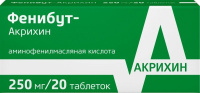 Фенибут-Акрихин таб. 250мг №20